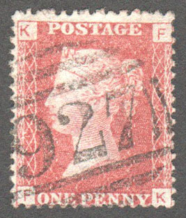 Great Britain Scott 33 Used Plate 108 - FK - Click Image to Close